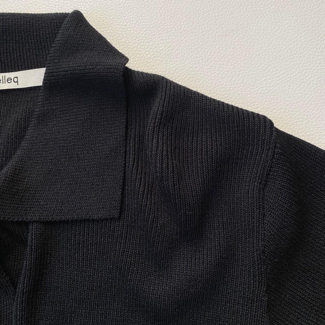 【美品】ぺレック　リブニット シャツカーディガン　24SS　クロップド　ショート