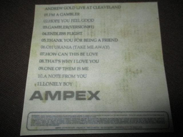 洋楽 Andrew Gold Live at Cleaveland VERY RARE