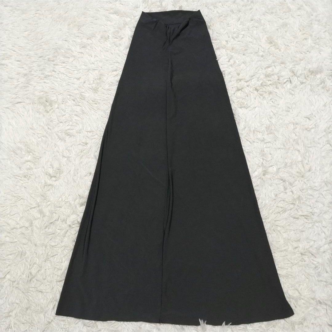 希少　イッセイミヤケ　ロングスカート　Aライン マキシ丈　ストレッチ　伸縮性