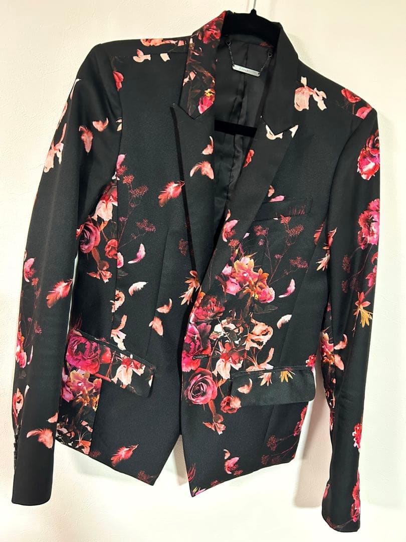 CIVARIZE 花柄 テーラード 44 美品 総柄 細身 人気