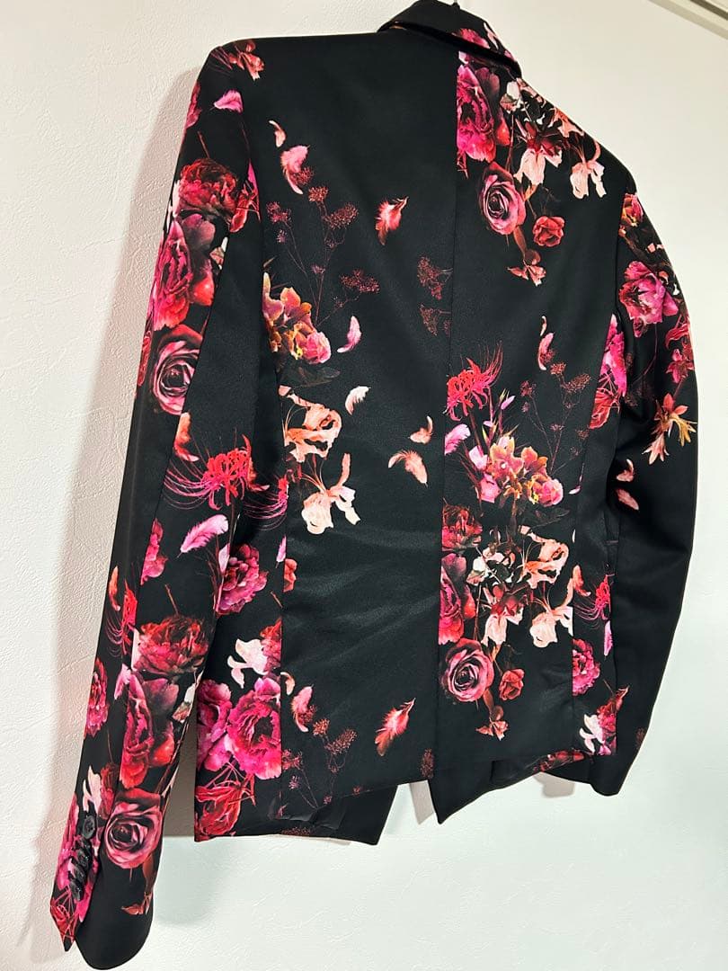 CIVARIZE 花柄 テーラード 44 美品 総柄 細身 人気