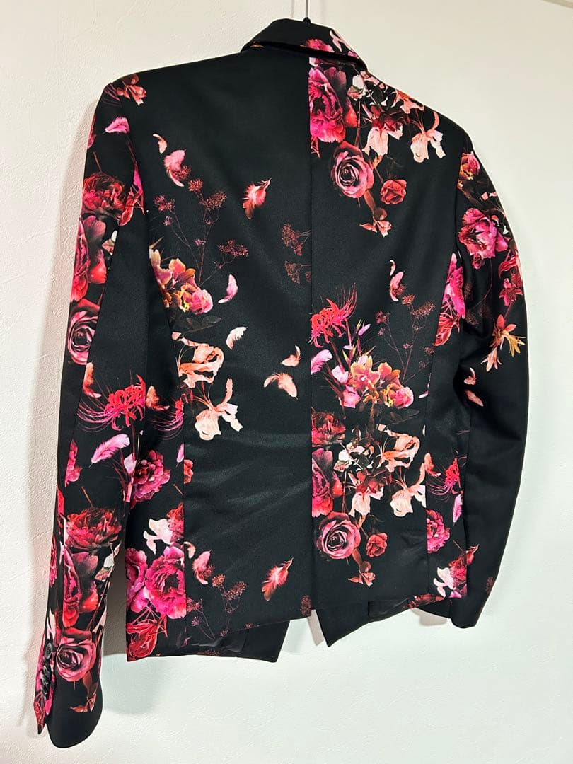 CIVARIZE 花柄 テーラード 44 美品 総柄 細身 人気