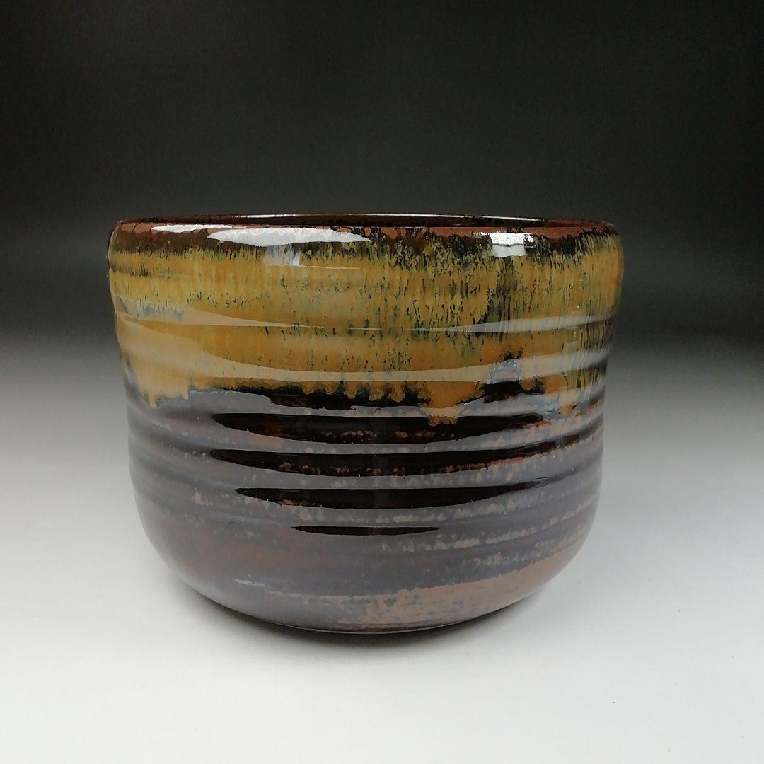 Ｔ１５１　建水　『高取焼』『高取建水』『鬼丸雪山作』　共箱　茶道具