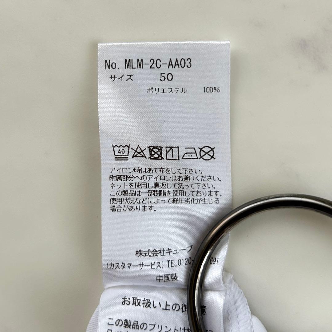 マークアンドロナ 2022年モデル モックネック 半袖シャツ ホワイト