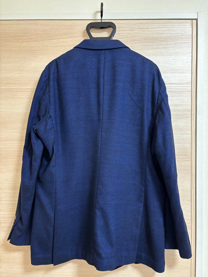 ※値下げ美品BURBERRY テーラードジャケット ネイビー 52R イタリア製