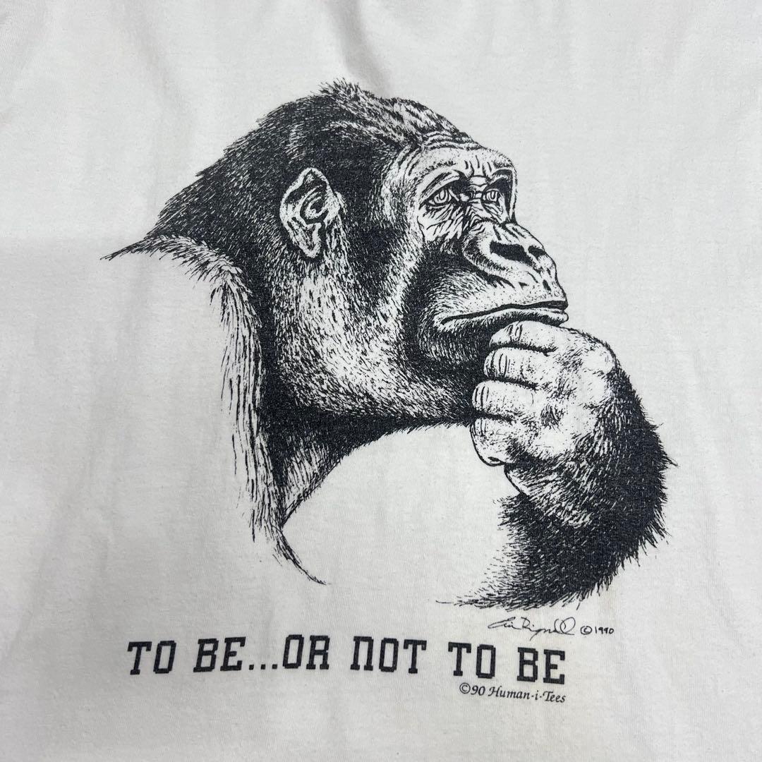 90s Human-i-tees print T-shirt ホワイト XXL