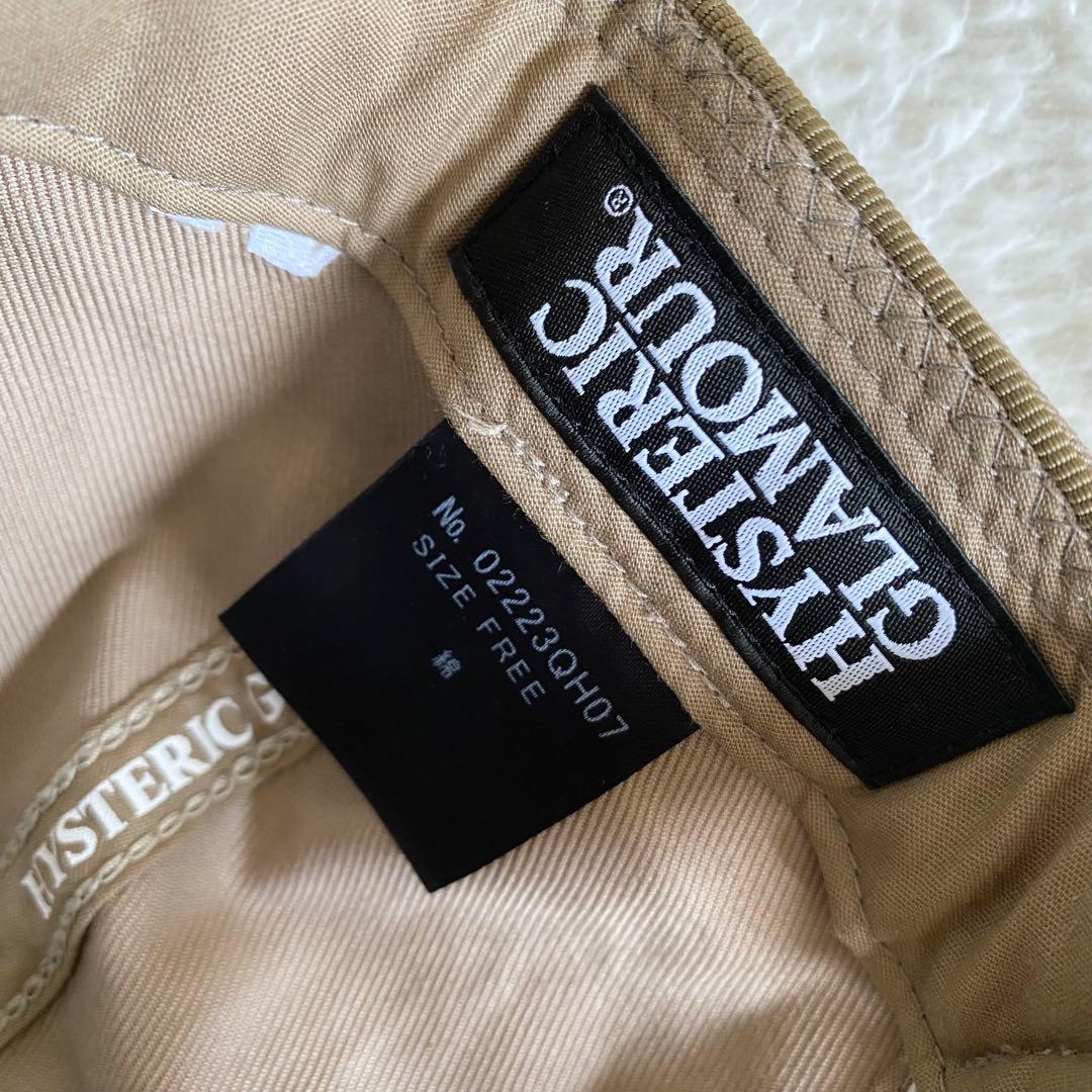 HYSTERIC GLAMOUR HG刺繍ロゴ　キャップ　ヒスガール　ベージュ