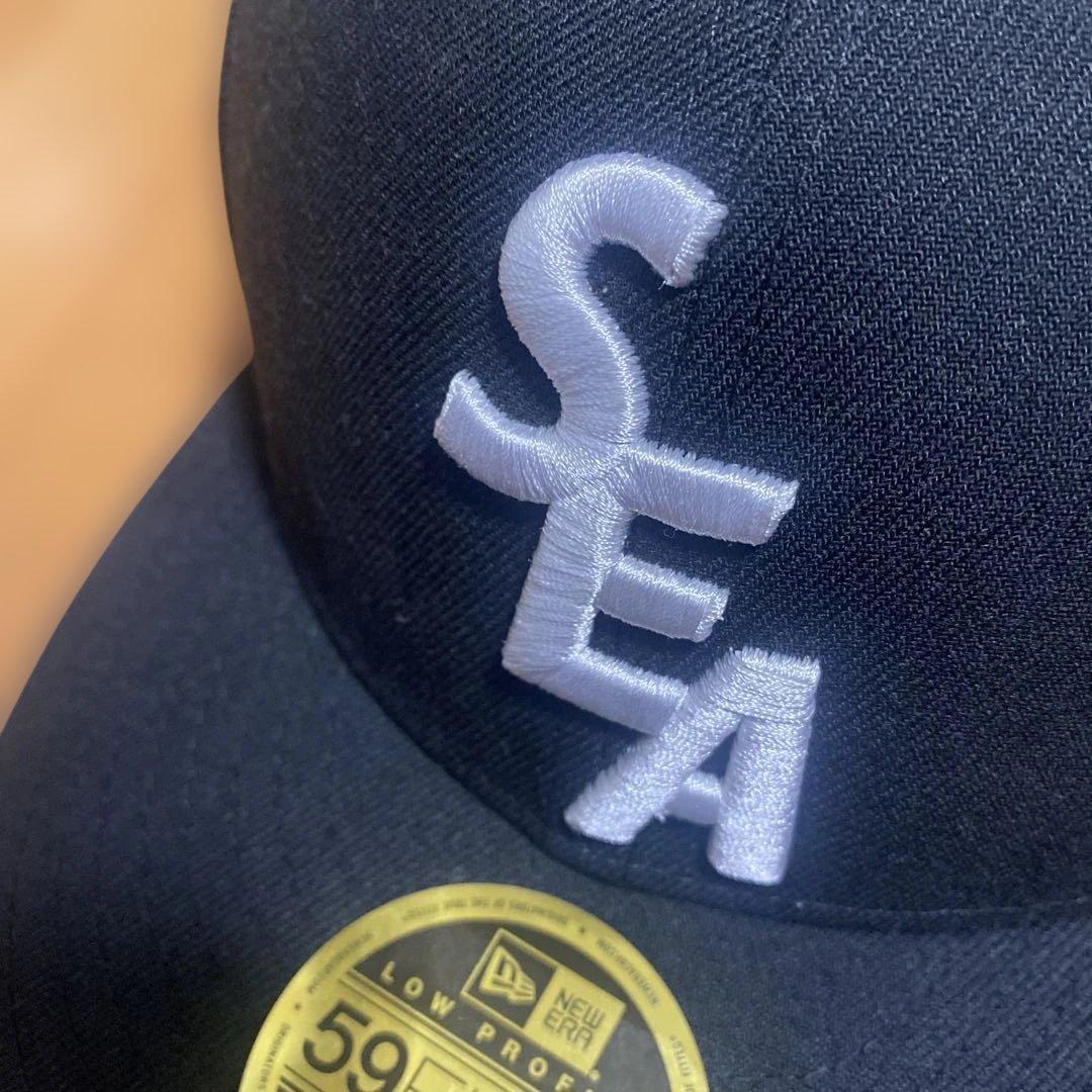 NEW ERA×WIND AND SEA キャップ　7 7/8 ブラック