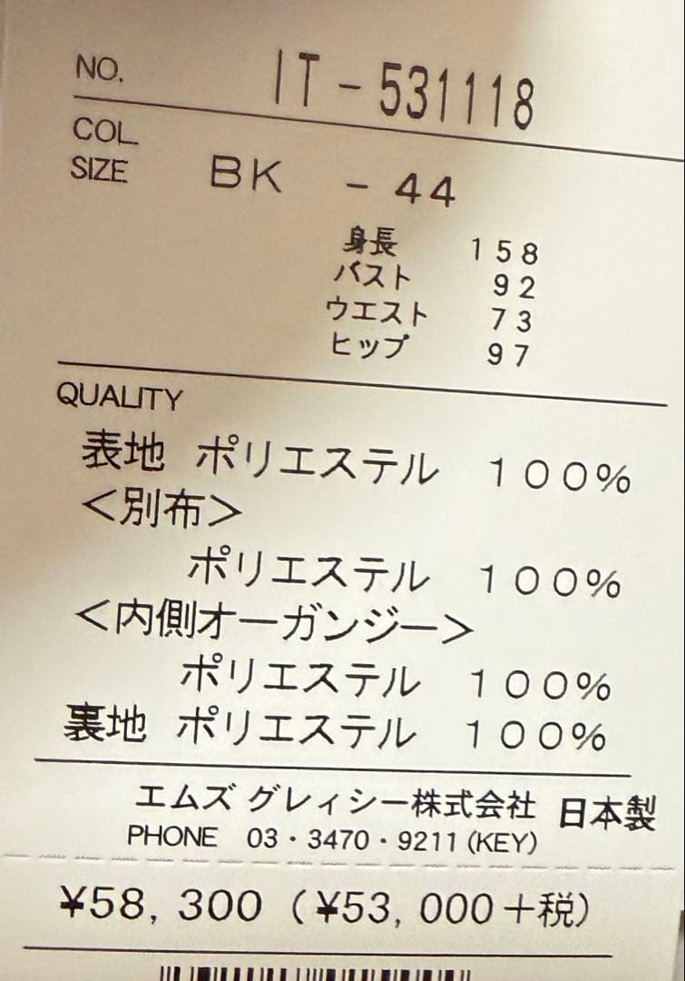 希少44 エムズグレイシー❤︎オーガンジーフラワープリントドレス　44