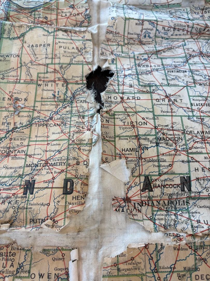アンティーク　1800年代中央アメリカの地図