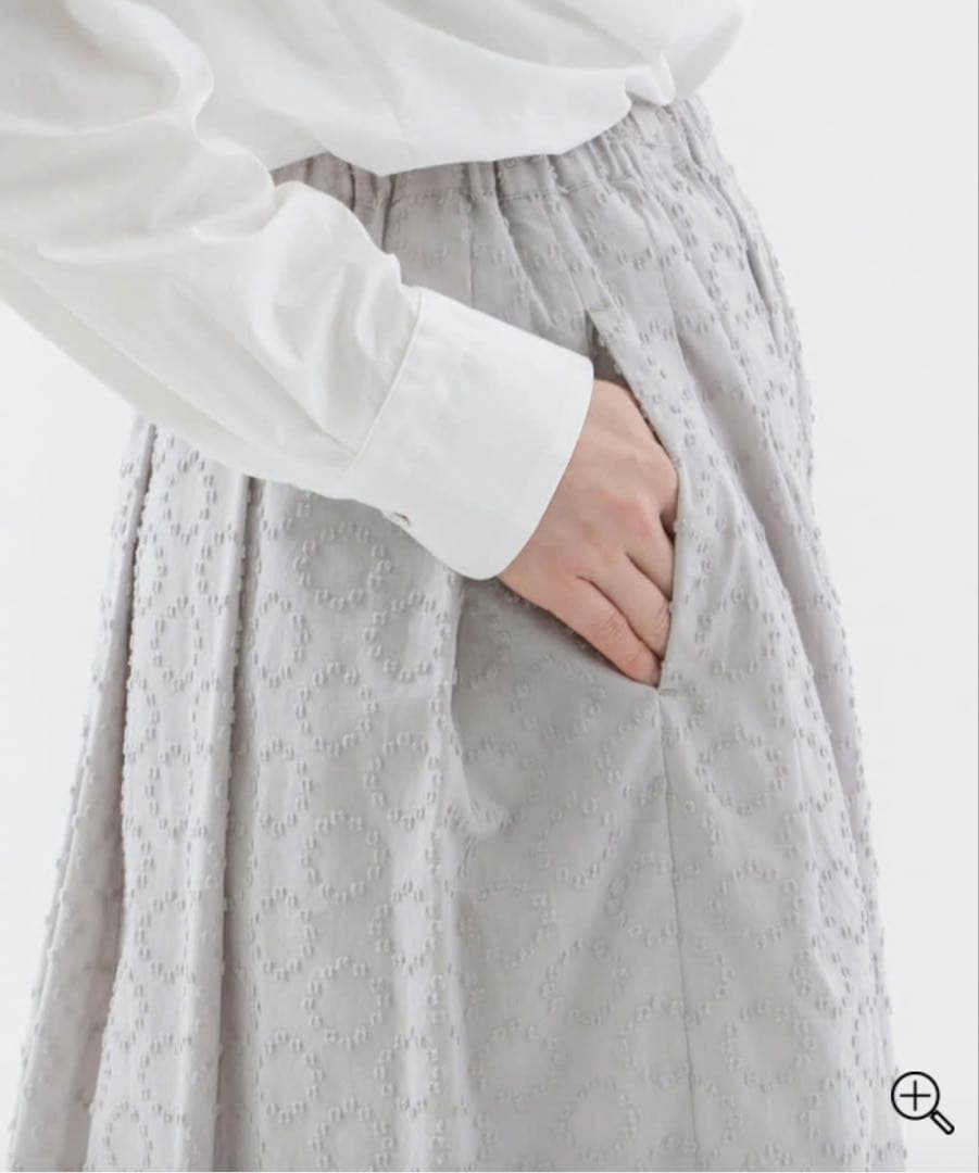 美品　今季nop de nod サークルスノーカット　タックスカート