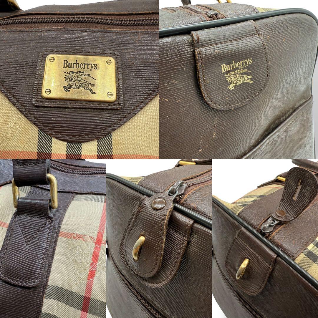 BURBERRY バーバリー ボストンバッグ ノバチェック シャドーホース