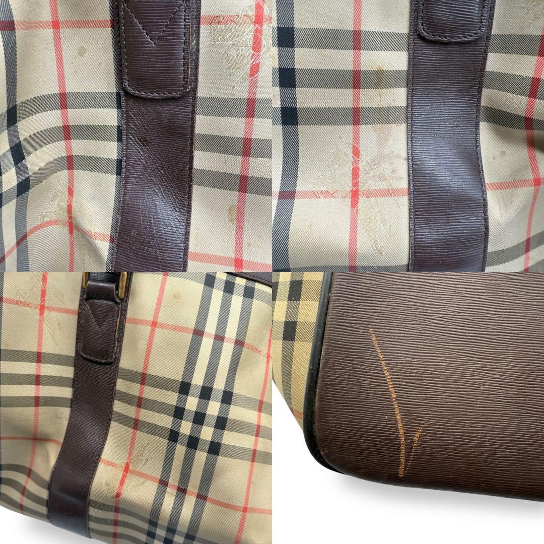 BURBERRY バーバリー ボストンバッグ ノバチェック シャドーホース