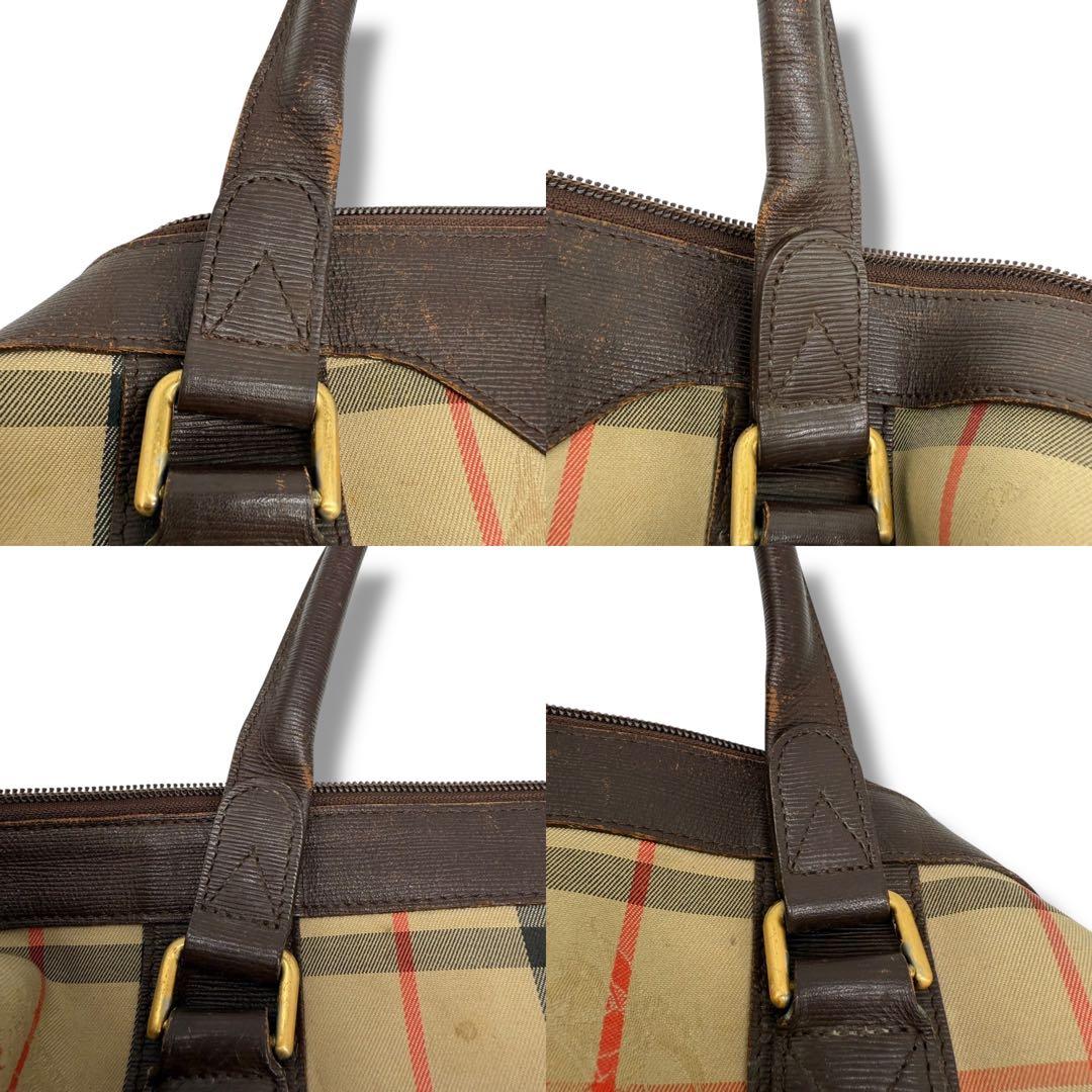 BURBERRY バーバリー ボストンバッグ ノバチェック シャドーホース