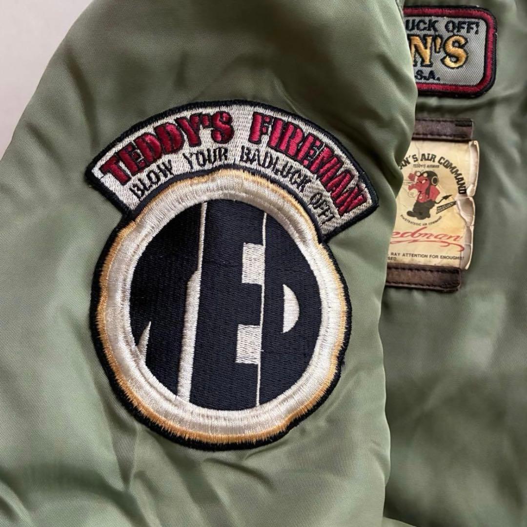 《希少》TEDMAN FIREMAN 消防士　MA-1 刺繍　ワッペン　44