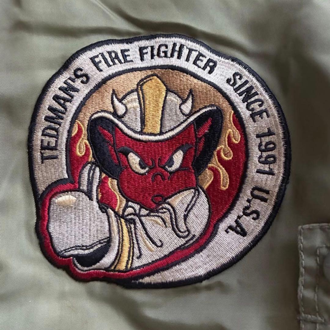 《希少》TEDMAN FIREMAN 消防士　MA-1 刺繍　ワッペン　44