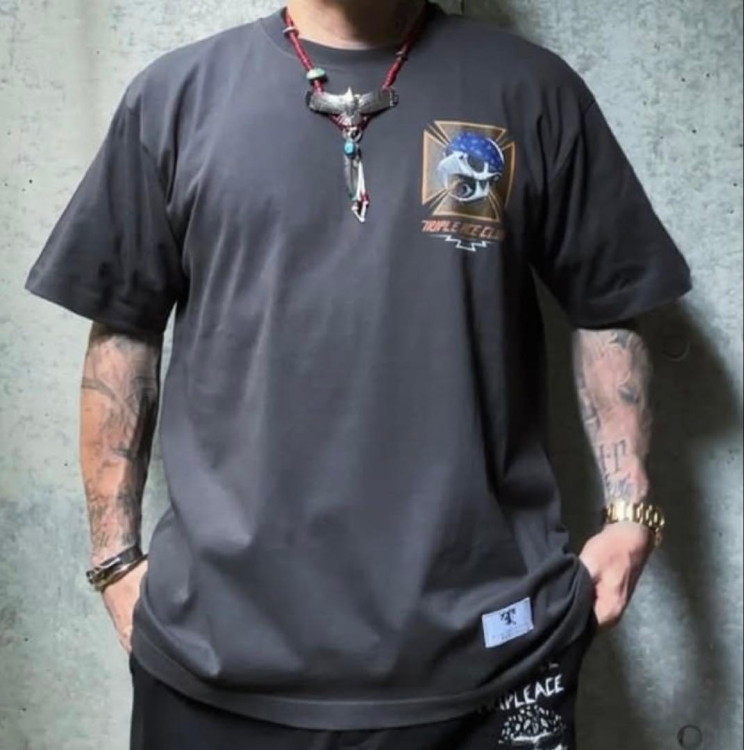 トップス TRIPLE ACE CLUB BANDANAHAWK Lsize BLACK