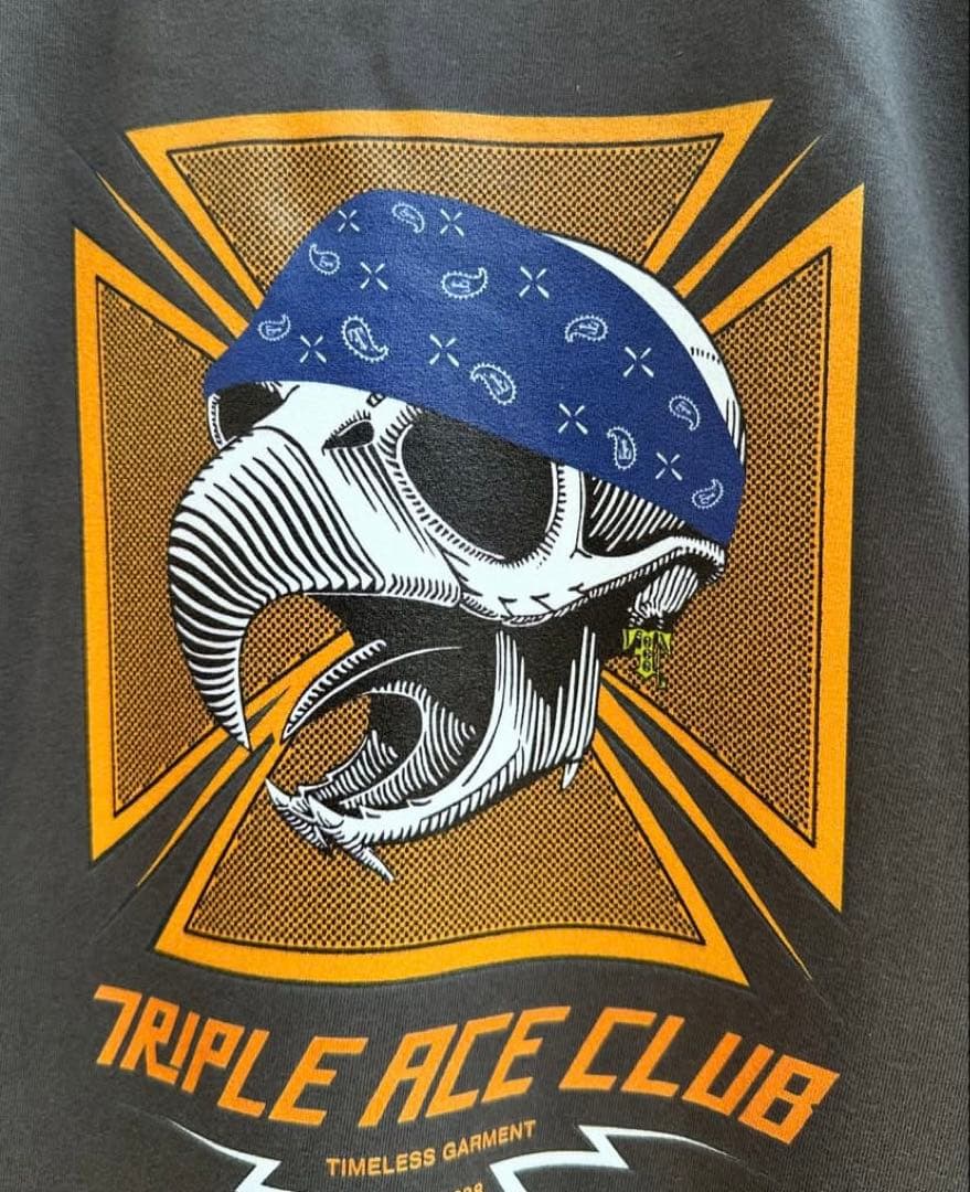 トップス TRIPLE ACE CLUB BANDANAHAWK Lsize BLACK