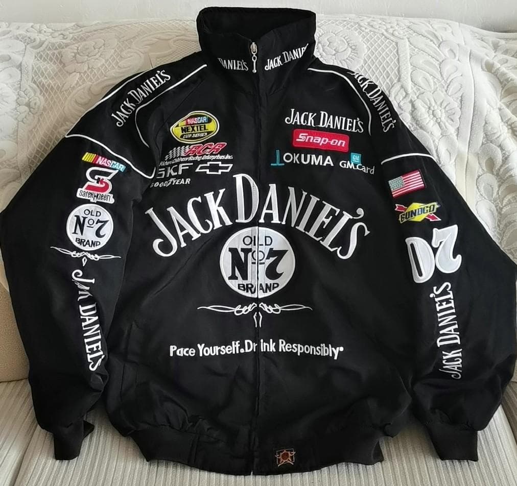 Jack Daniel’s F1 レーシングジャケット 刺繍 中綿 男女兼用H7