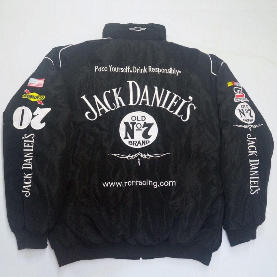 Jack Daniel’s F1 レーシングジャケット 刺繍 中綿 男女兼用H7