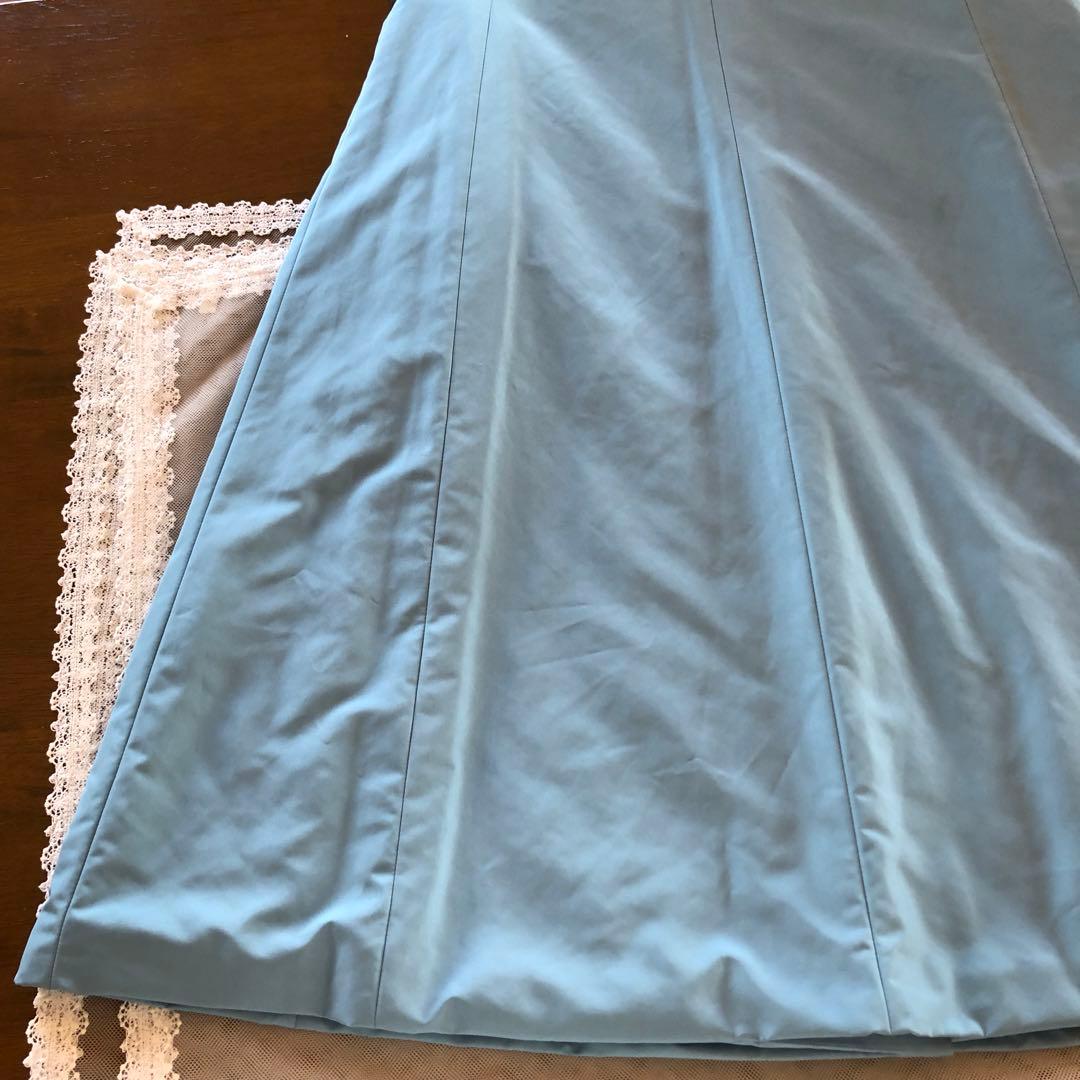 美品　ストロベリーフィールズ　トレンチダウン風コート　ロング　アウター　水色　M