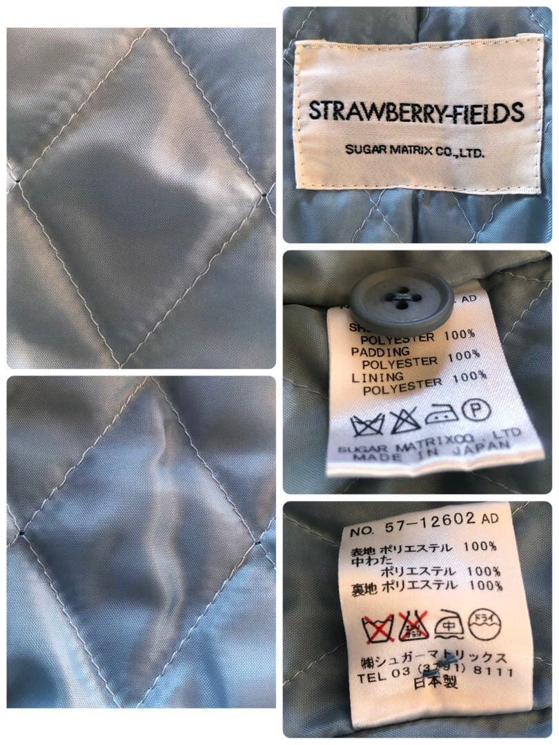 美品　ストロベリーフィールズ　トレンチダウン風コート　ロング　アウター　水色　M