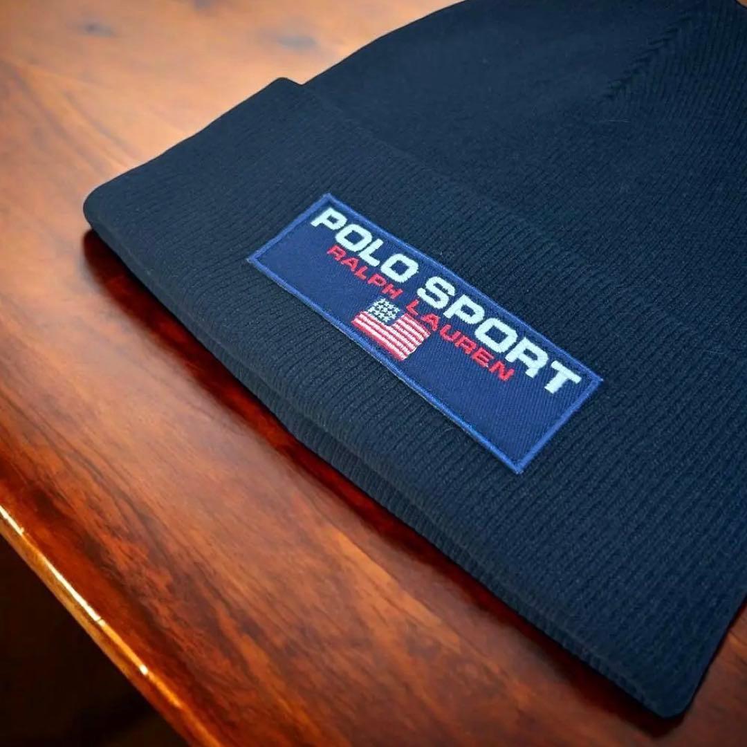 極美品❗️完売品❗️POLO SPORT 復刻ビーニー BLACK
