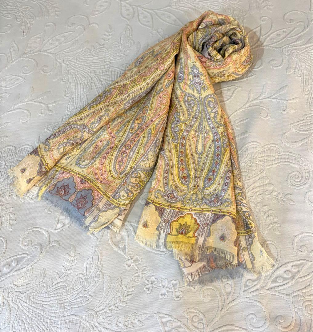 美品⭐︎ETRO エトロ 春夏 ストール シルク ペイズリー 柄 イタリア製