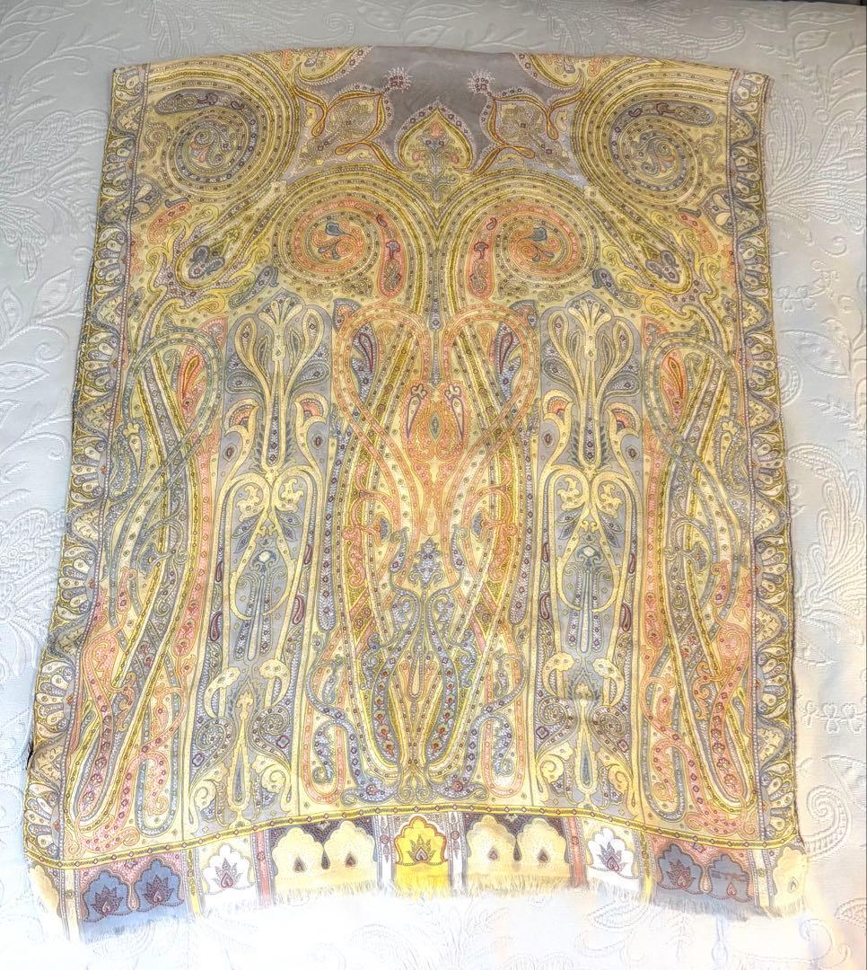 美品⭐︎ETRO エトロ 春夏 ストール シルク ペイズリー 柄 イタリア製