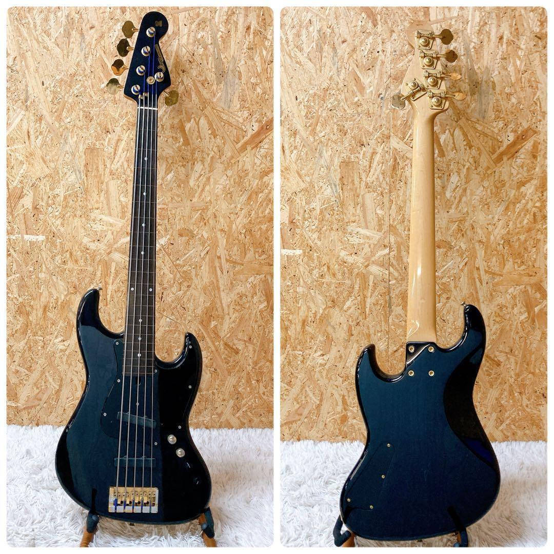 moon ムーン　JJ-5 フラットレス　ベース　5弦　ケース付き