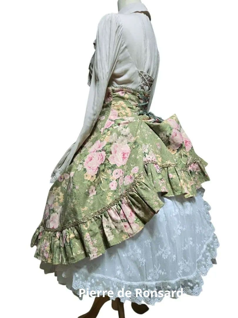 【極美品】ヴィクトリアンメイデン レディブルームバッスルスカート 薔薇柄