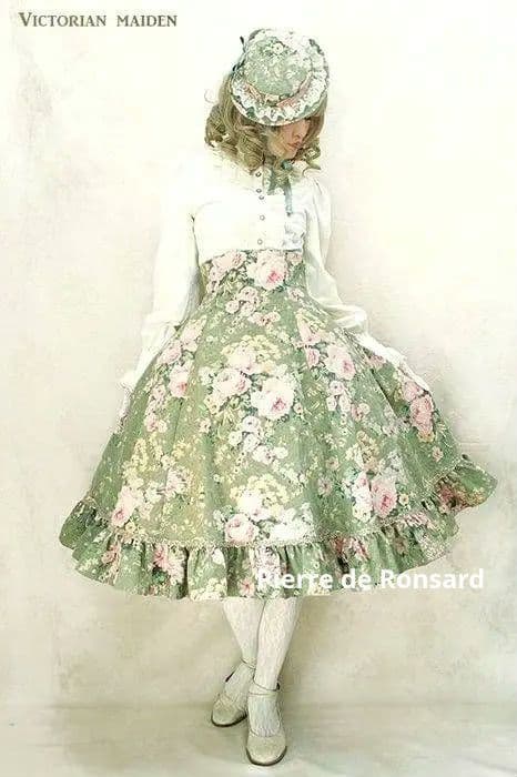 【極美品】ヴィクトリアンメイデン レディブルームバッスルスカート 薔薇柄