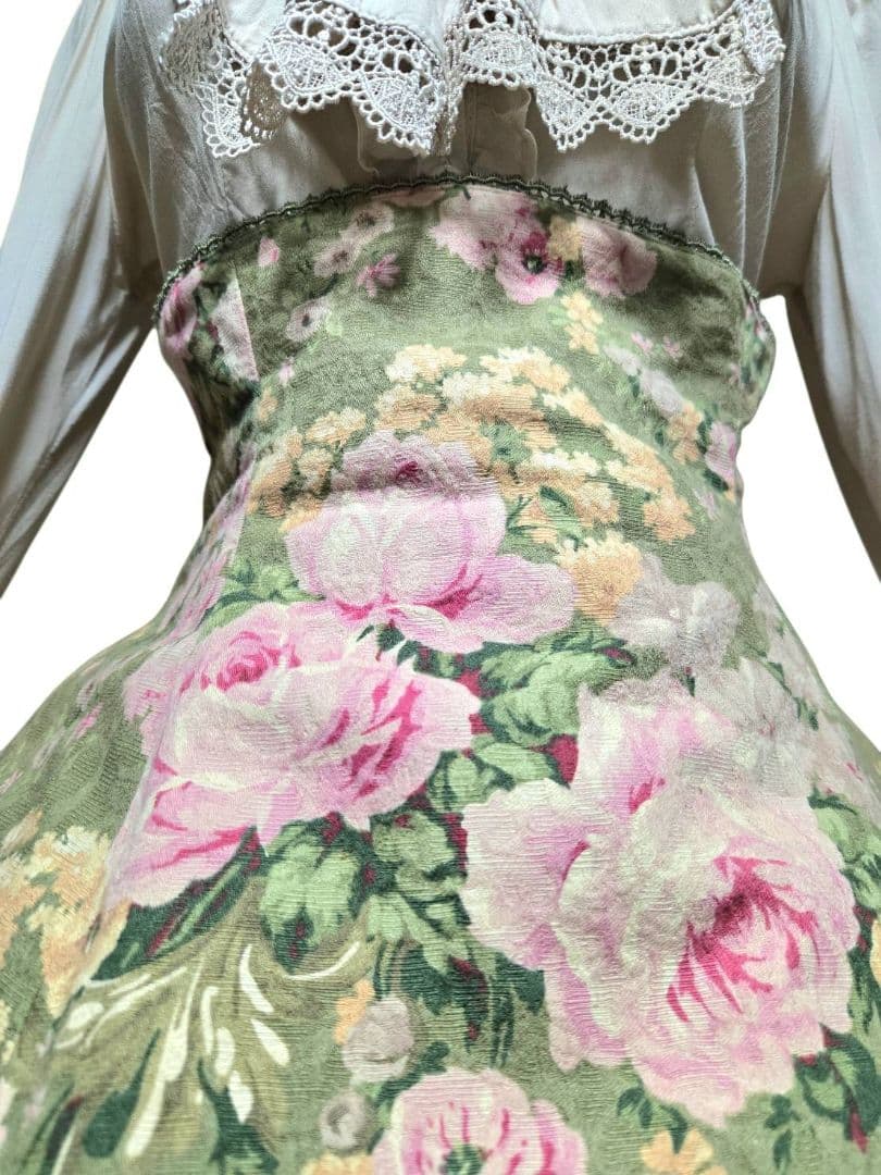 【極美品】ヴィクトリアンメイデン レディブルームバッスルスカート 薔薇柄