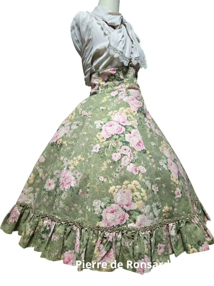 【極美品】ヴィクトリアンメイデン レディブルームバッスルスカート 薔薇柄