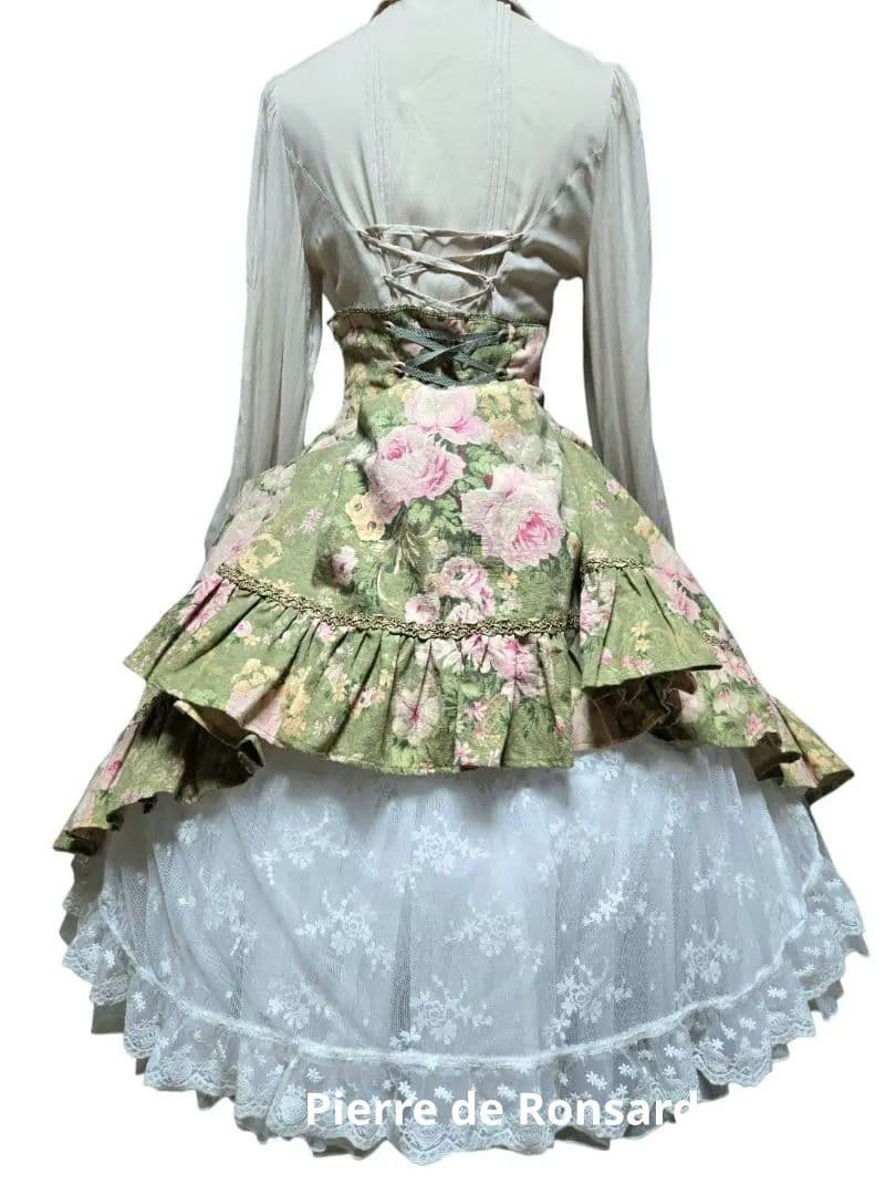 【極美品】ヴィクトリアンメイデン レディブルームバッスルスカート 薔薇柄
