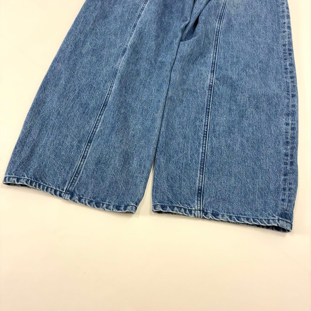 【未使用】allureville ラインデニムパンツ ワイドデニム　ブルー