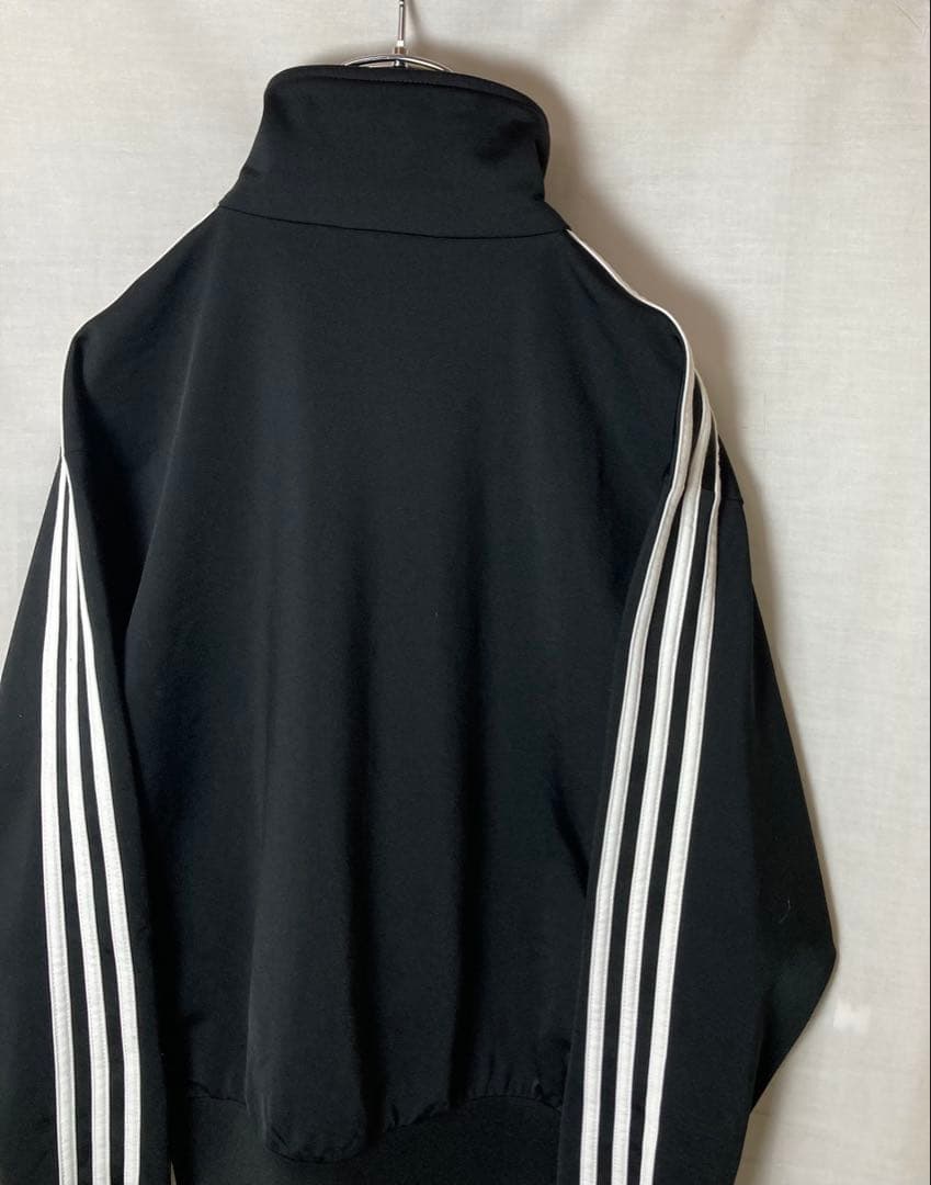 (専用)adidas刺繍トレフォイルロゴ×三本線ブラックジャージトラックJKT