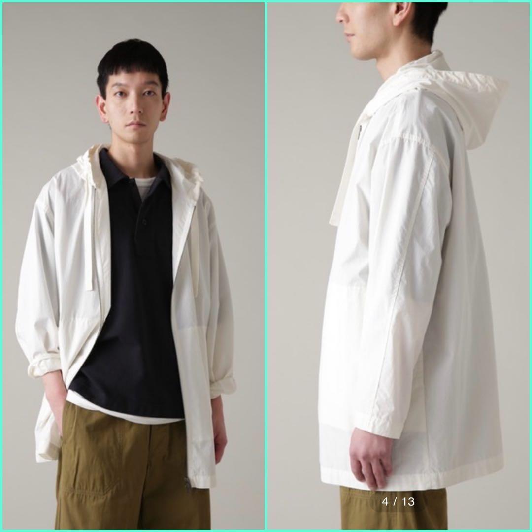 24SS MHL. コットン パーカー ジャケット ブルゾン コート ホワイト