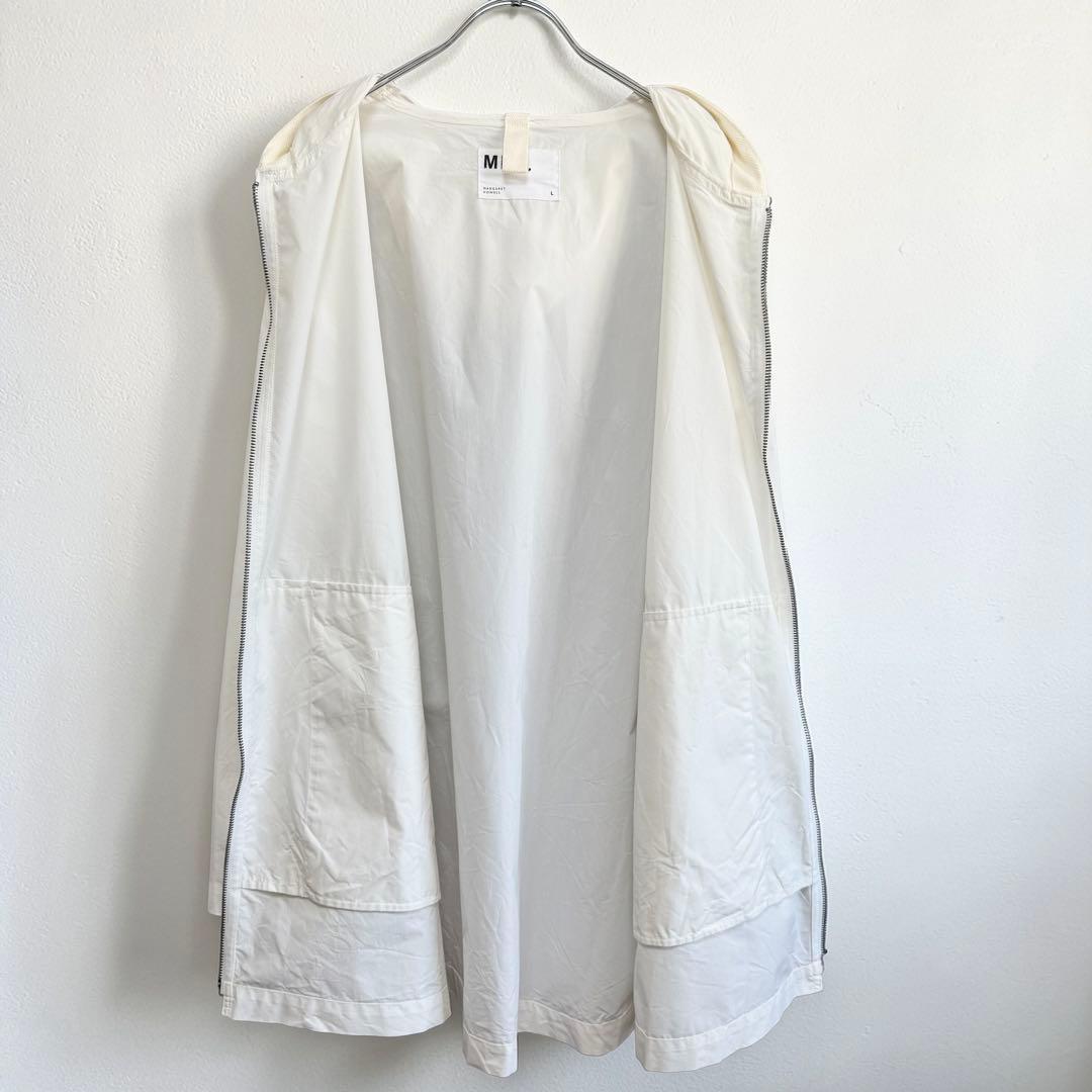 24SS MHL. コットン パーカー ジャケット ブルゾン コート ホワイト