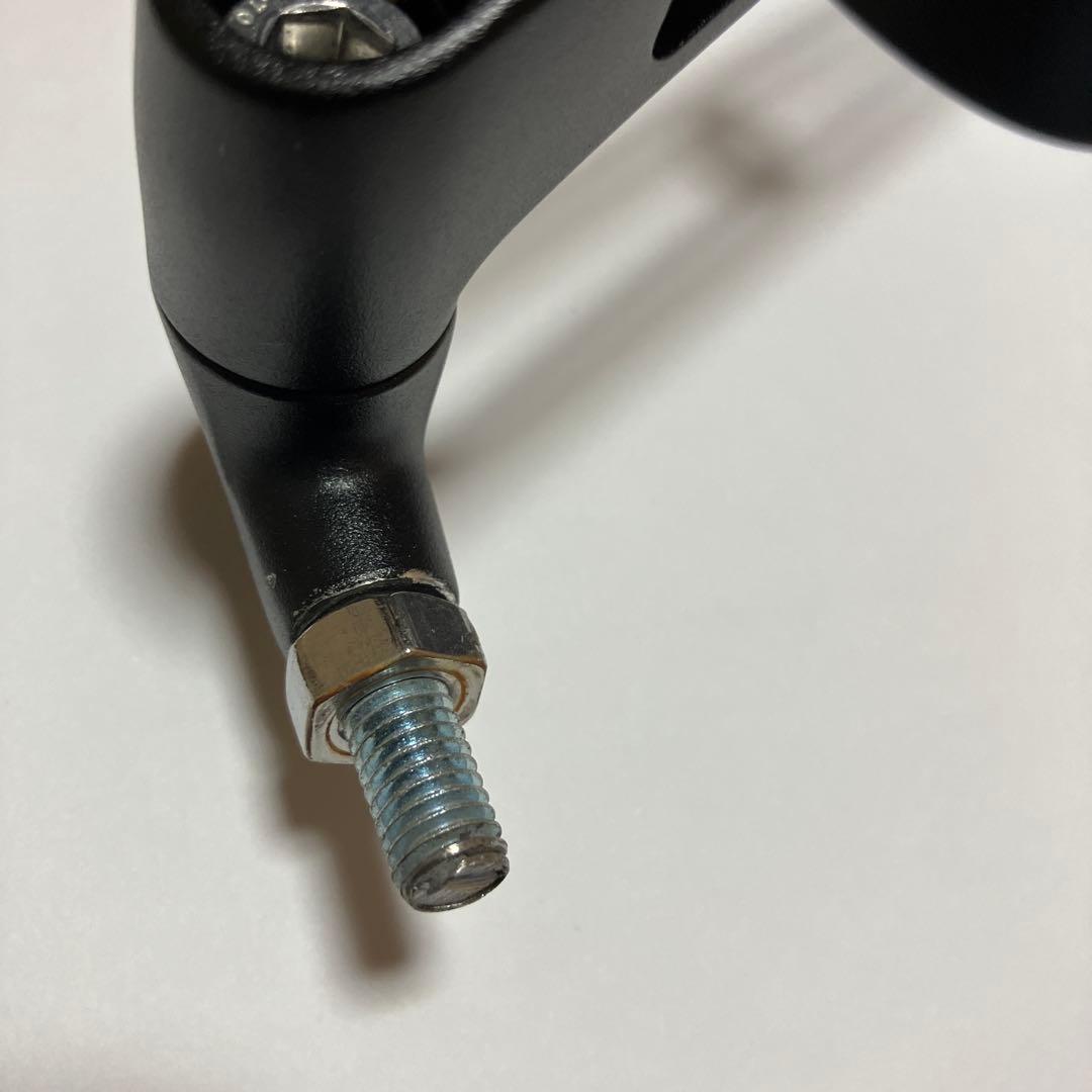 KiWAV バイクミラー オーバル 黒 M10 アルミ製