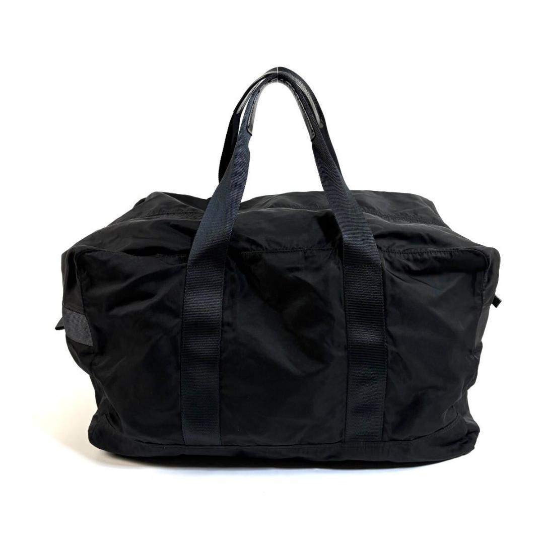 【美品】PRADA テスート ボストンバッグ プレート カデナ 付 イタリア製