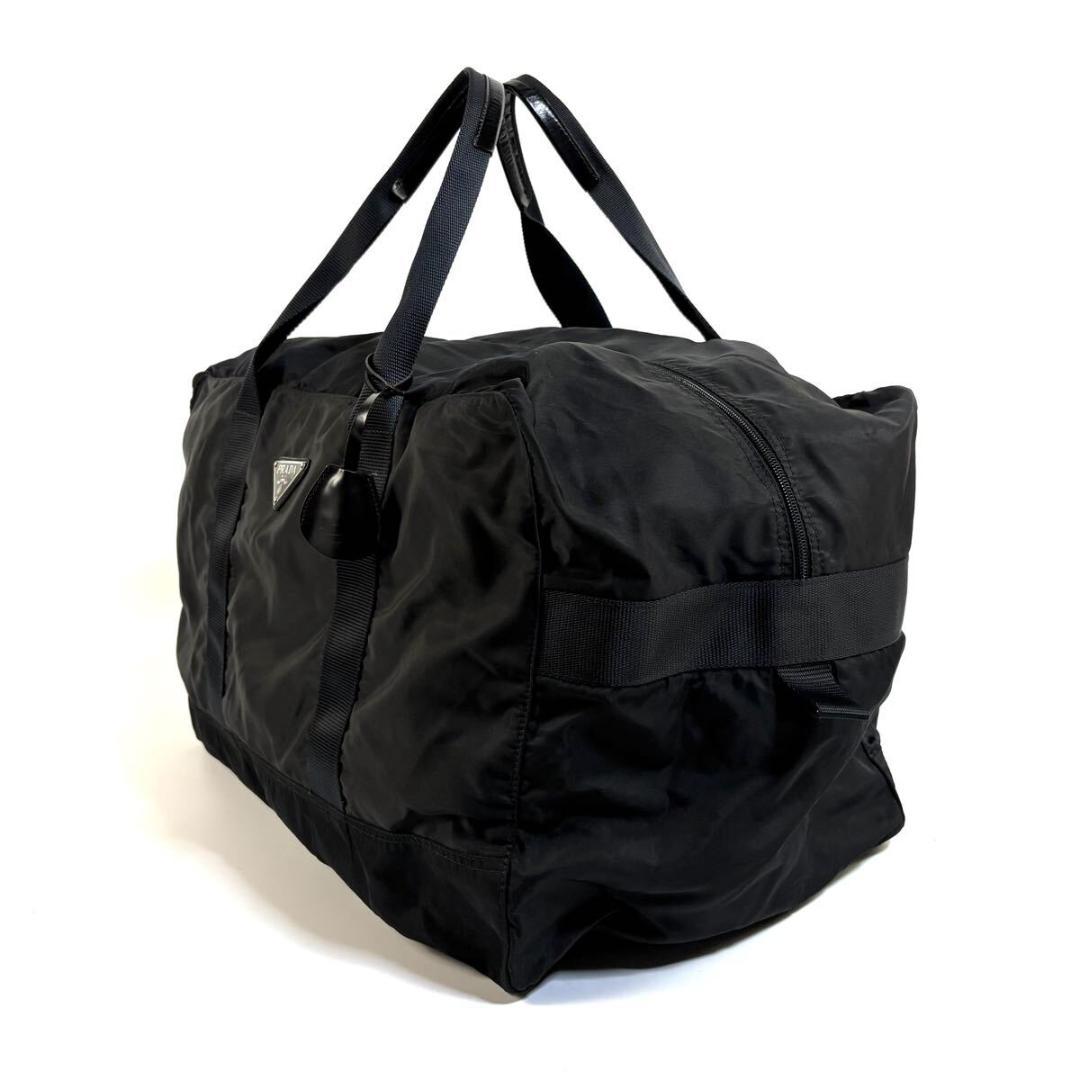 【美品】PRADA テスート ボストンバッグ プレート カデナ 付 イタリア製