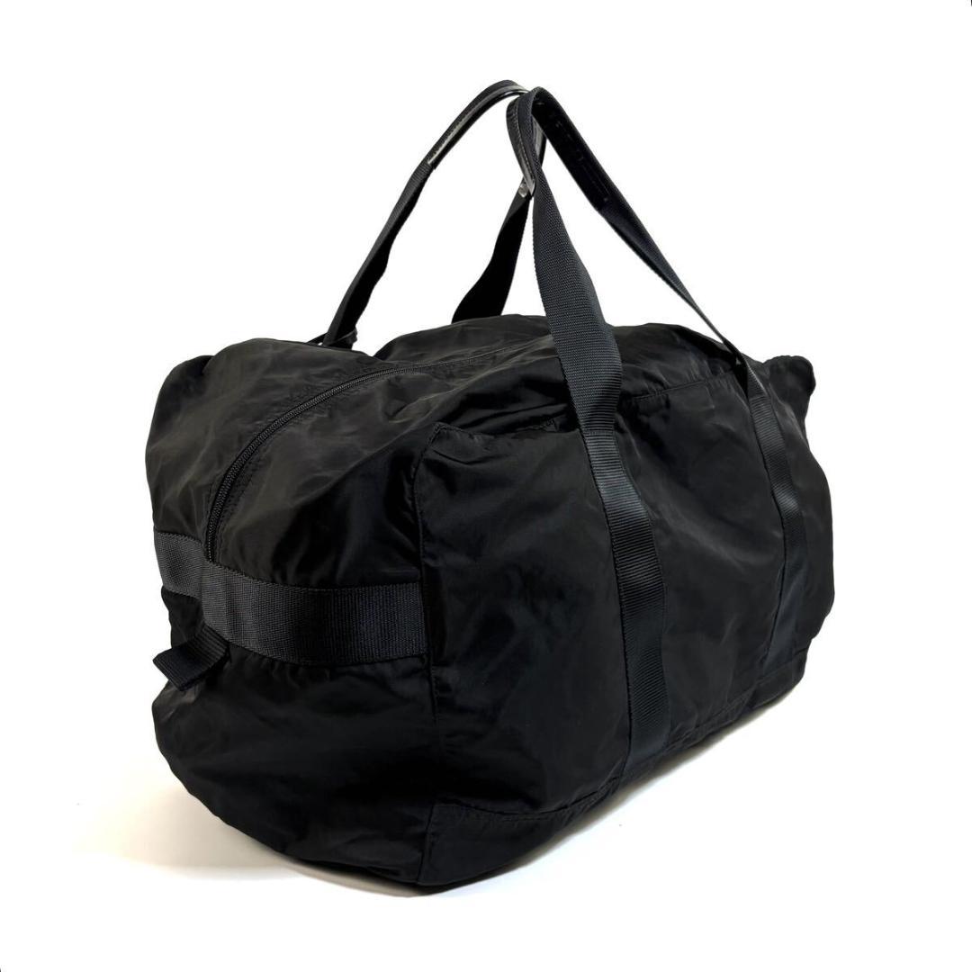 【美品】PRADA テスート ボストンバッグ プレート カデナ 付 イタリア製