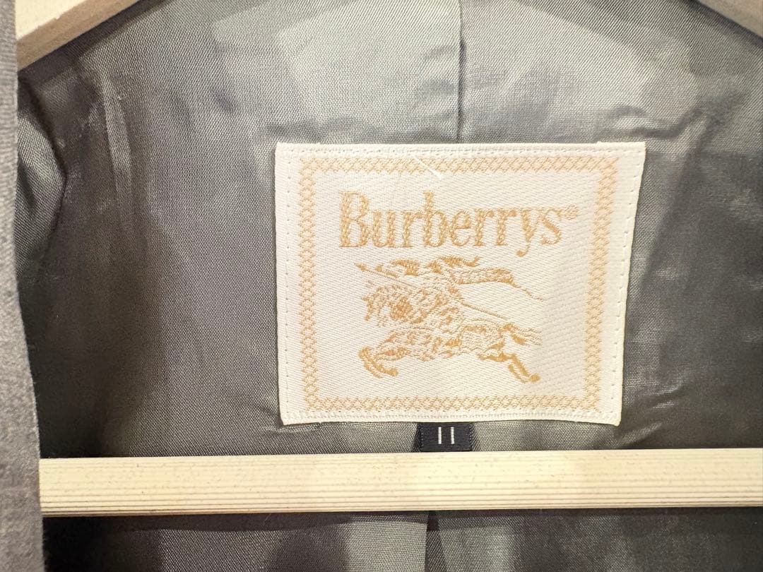 美品！Burberrys バーバリーグレー ダブルブレスト テーラードジャケット