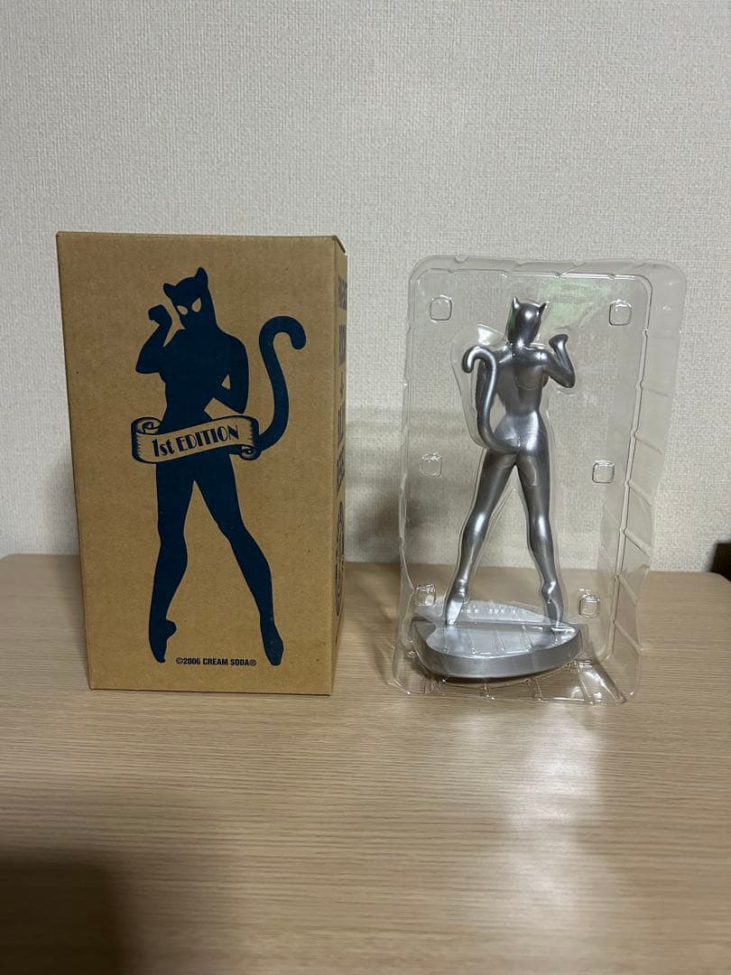 CREAM SODA★BLACK CATS★立ち猫フィギュア★新品★シルバー