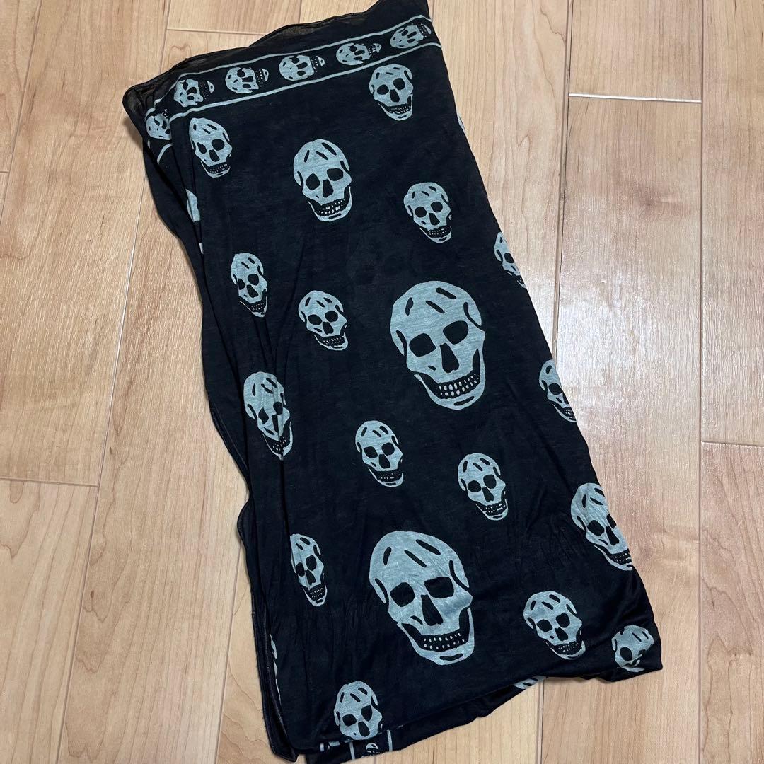 ALEXANDER McQUEEN スカル ストール アレキサンダーマックイーン