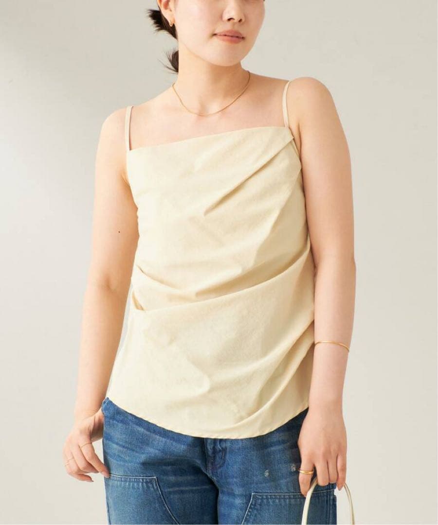 le / ル DRAPE SLEEVELESS トップス