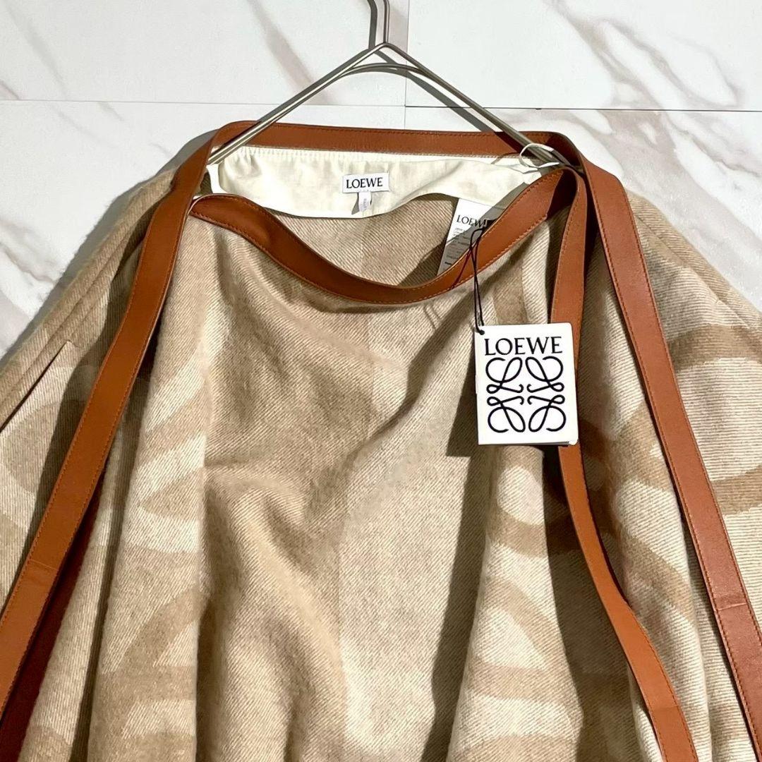タグ付き極美品！LOEWE ロエベ ウールカシミア混ミディスカート アナグラムM