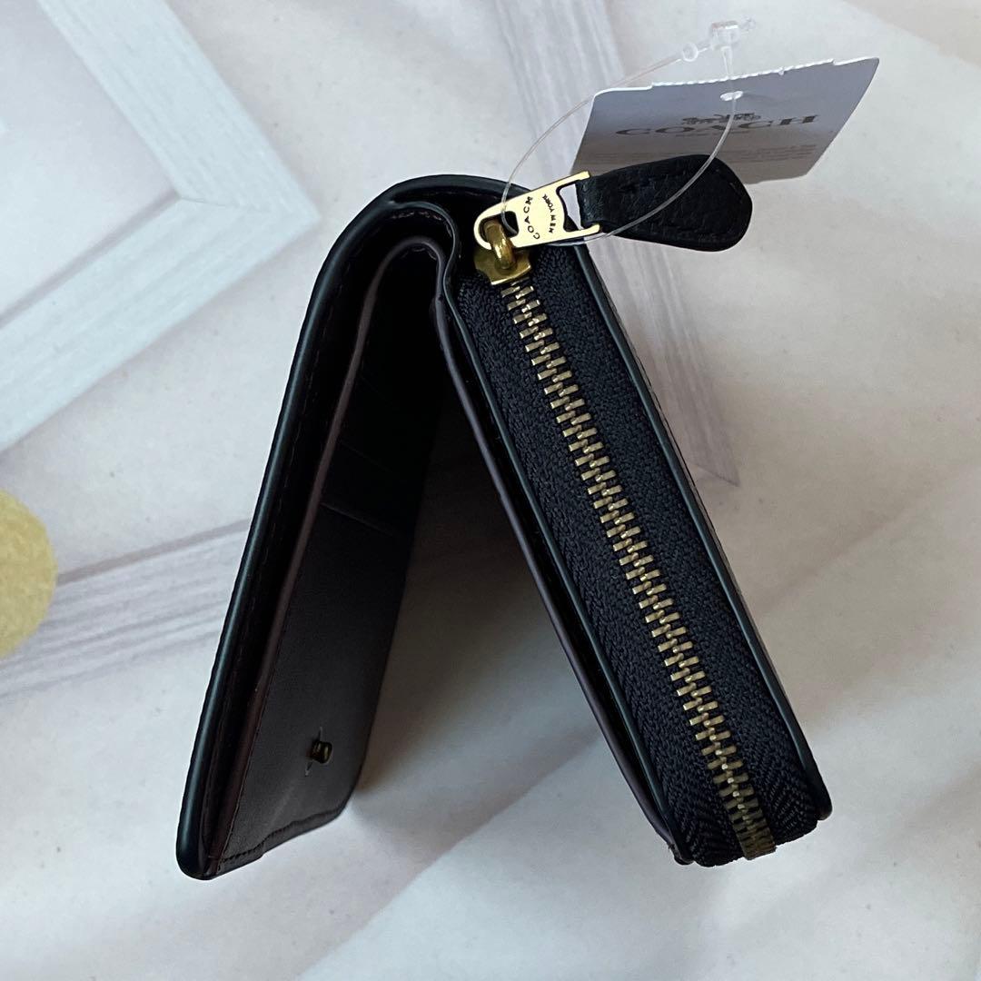 【新品・未使用】コーチ COACH 二つ折り財布 ホース＆キャリッジ