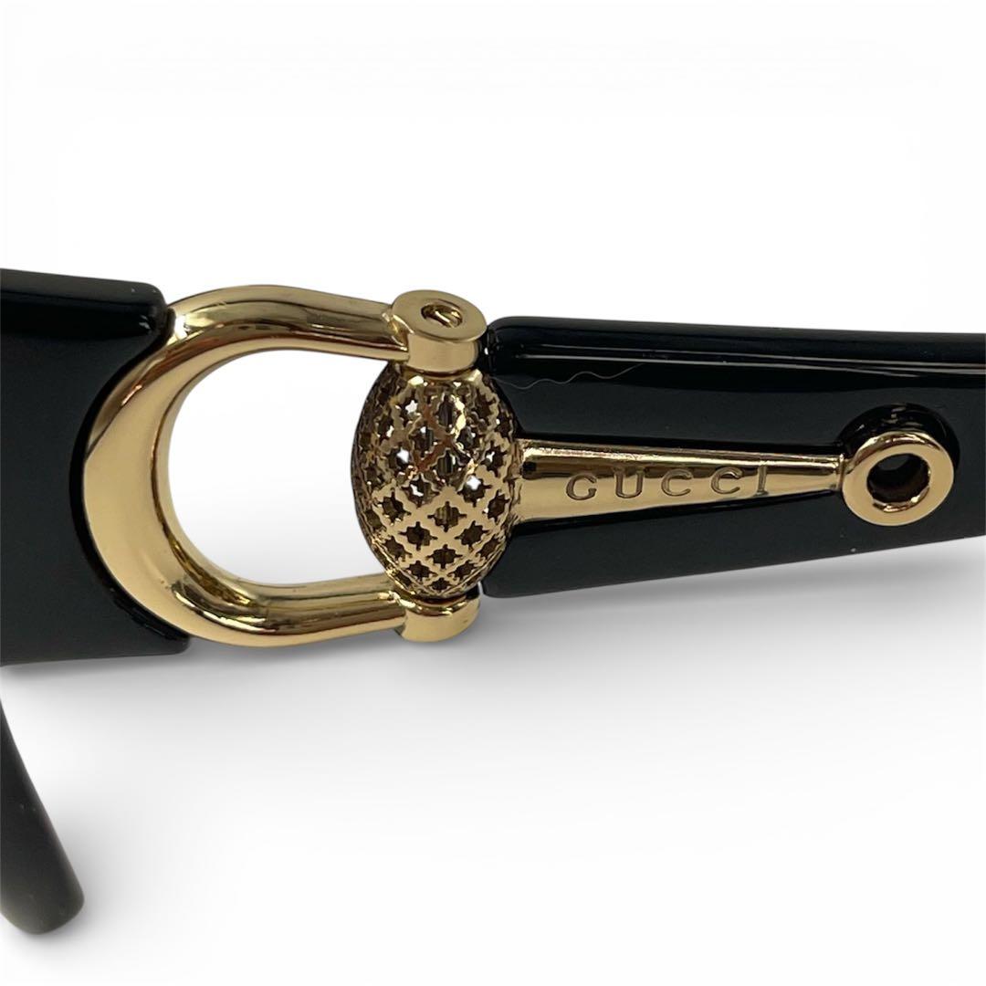 極美品　GUCCI グッチ サングラス ロゴ　ブラック　ビッグフレーム　スクエア